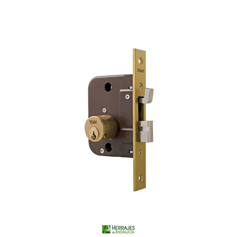Cerradura embutir Serie 49 70mm Latón | Herrajes de Andalucía