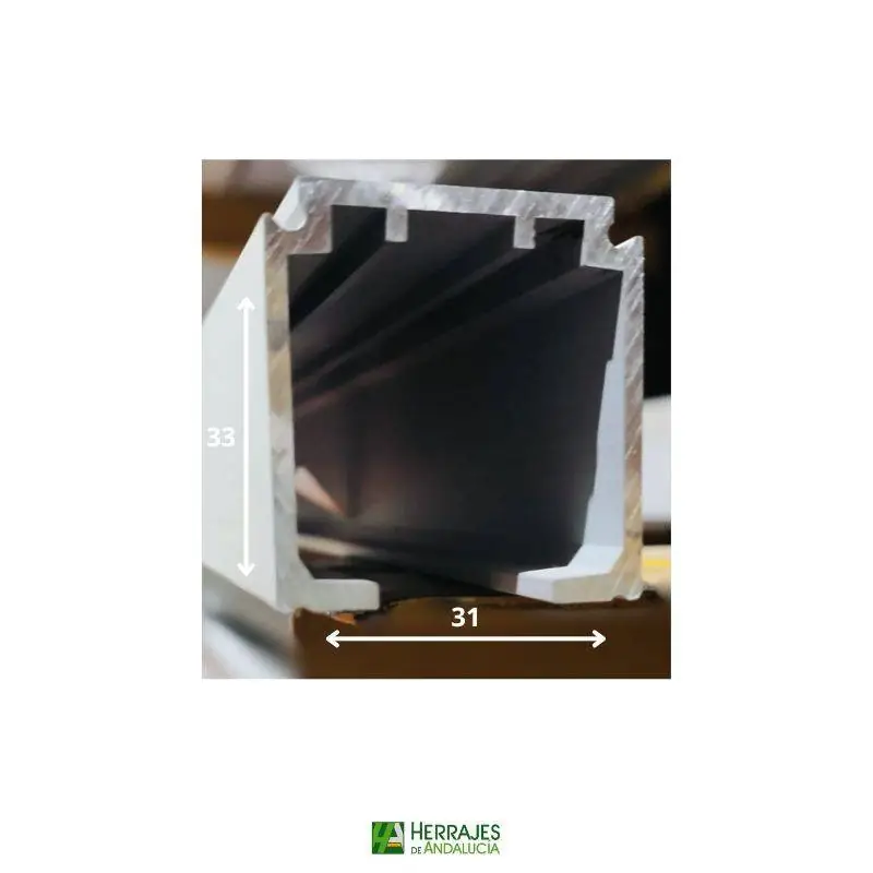 Perfil Float 120 para puertas correderas color plata 3m | Herrajes de Andalucía