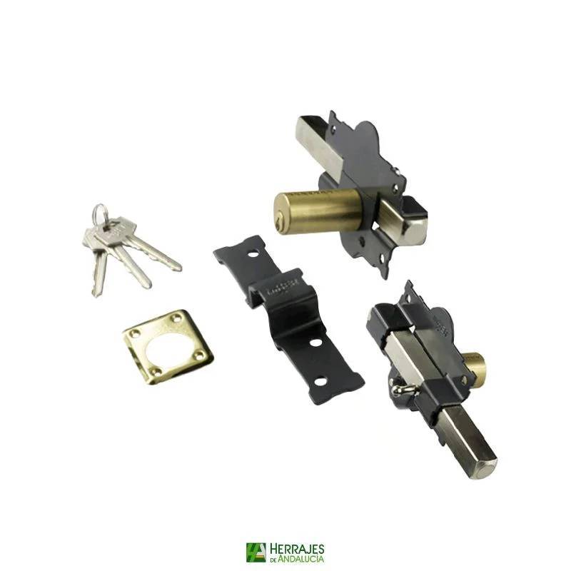 Cerrojo Modelo 1101-R105mm cilindro 50mm pintado | Herrajes de Andalucía