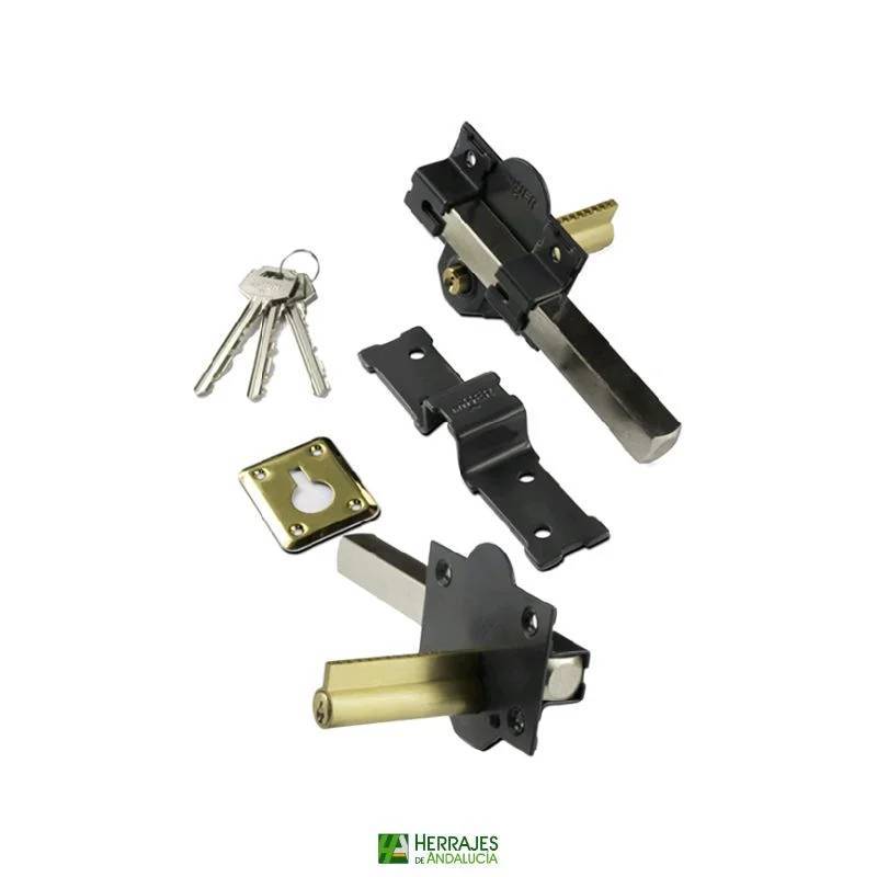 Cerrojo seguridad 1301 L80mm acero pintado | Herrajes de Andalucía