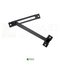 Bisagra Compás ventana 4555 color negra 128mm | Herrajes de Andalucía