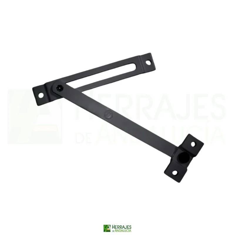 Bisagra Compás ventana 4555 color negra 128mm | Herrajes de Andalucía