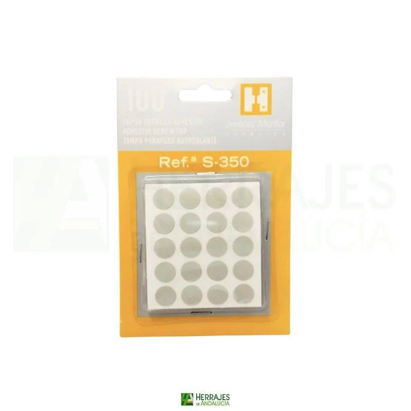 Tapa adhesiva muebles Ø13 mm aluminio 100 unidades | Herrajes de Andalucía