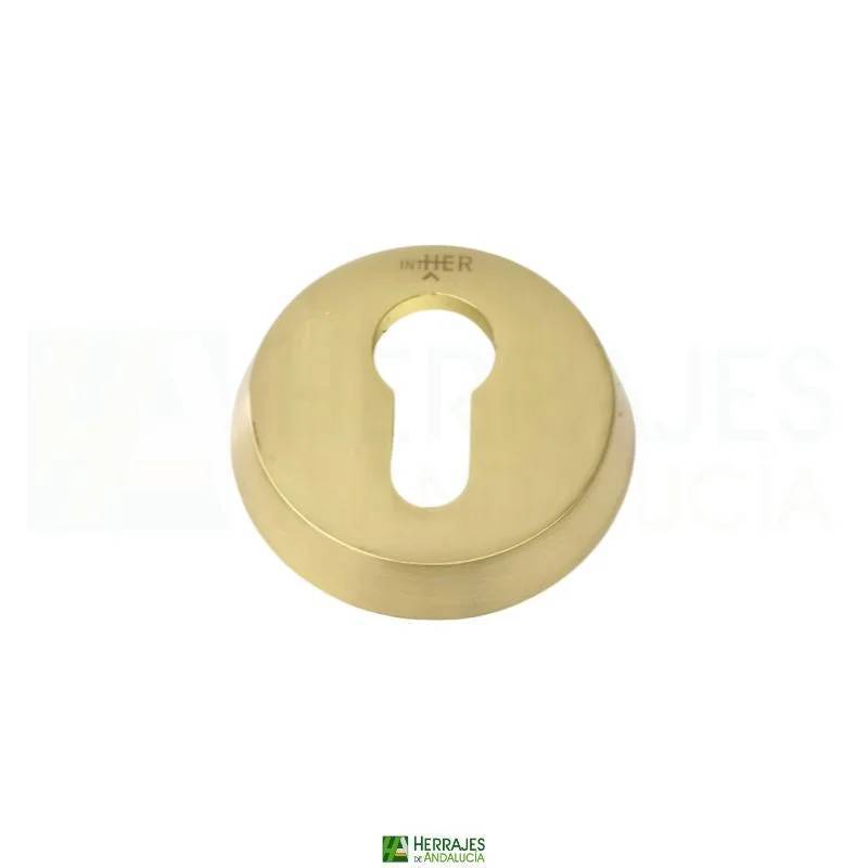 Escudo Seguridad U100 59mm latón satinado | Herrajes de Andalucía