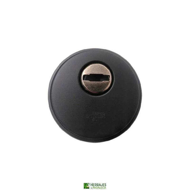 Escudo Seguridad U200 negro Ø62mm Inther | Herrajes de Andalucía