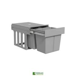 Cubo Basura SMOVE 3 Recipientes Gris | Herrajes de Andalucía