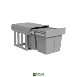 Cubo Basura SMOVE 3 Recipientes Gris | Herrajes de Andalucía
