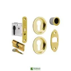 Kit Condena Puerta Corredera 104 Cromo | Herrajes de Andalucía