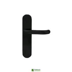 Manivela Hadeso Negra con Placa | Herrajes de Andalucía