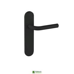 Manivela Herao Negra con Placa | Herrajes de Andalucía