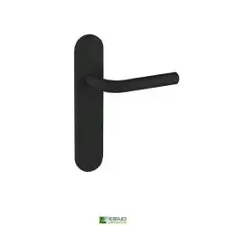 Manivela Herao Negra con Placa | Herrajes de Andalucía