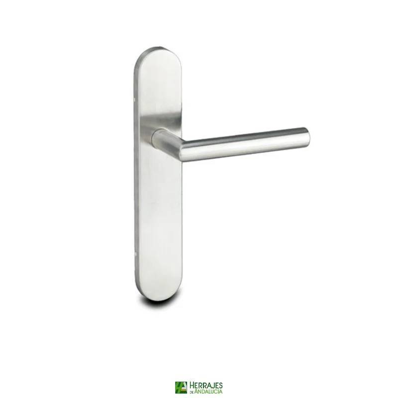 Manilla Hebe con placa inoxidable 245x45mm | Herrajes de Andalucía