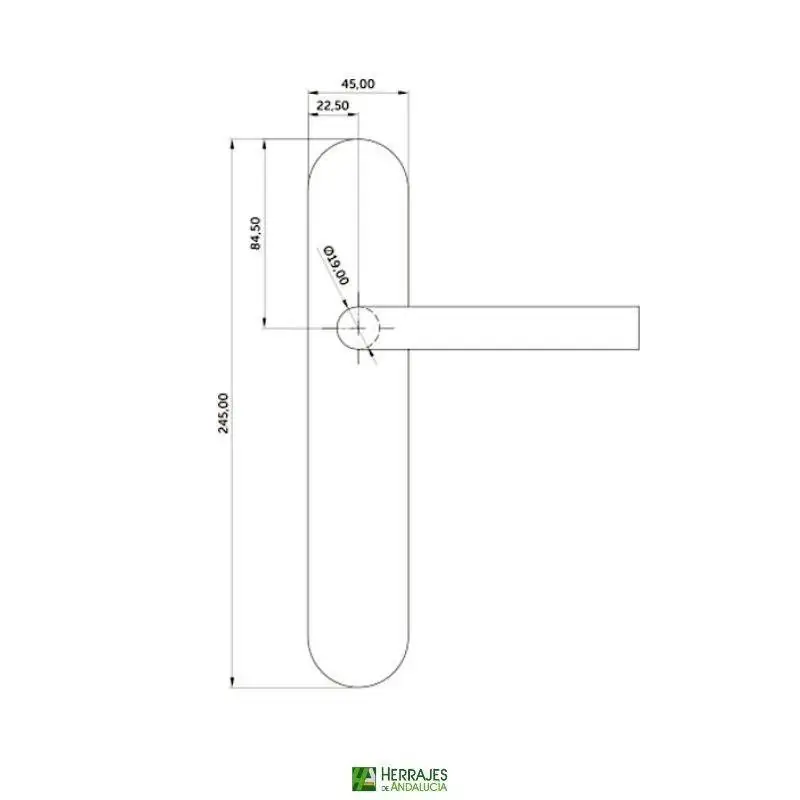 Manivela Hera acero inoxidable | Herrajes de Andalucía