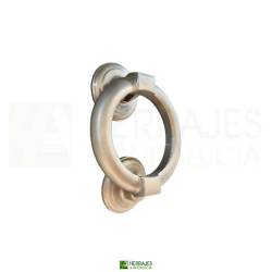 Llamador rosco níquel satinado Ø100 mm modelo 046 | Herrajes de Andalucía