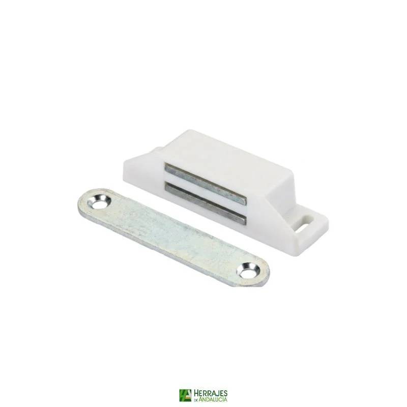 Cierre Magnético Blanco 48x15,5 mm | Herrajes de Andalucía