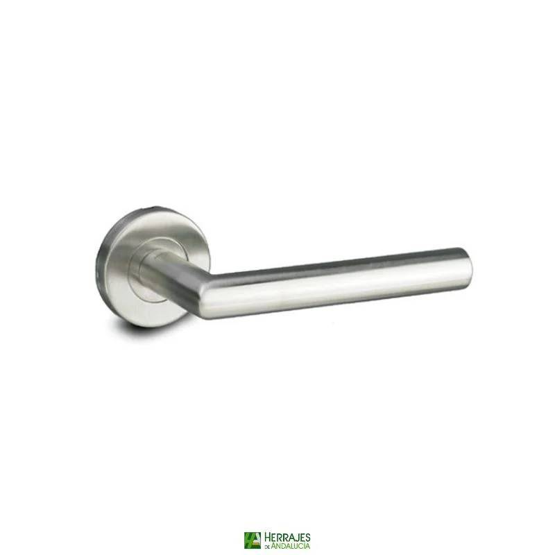 Juego Manivela con roseta Hebe Inther 135mm inoxidable | Herrajes de Andalucía