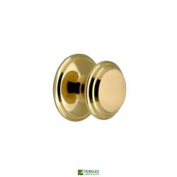 Pomo Puerta fijo C207 Ø90 pulido satinado | Herrajes de Andalucía