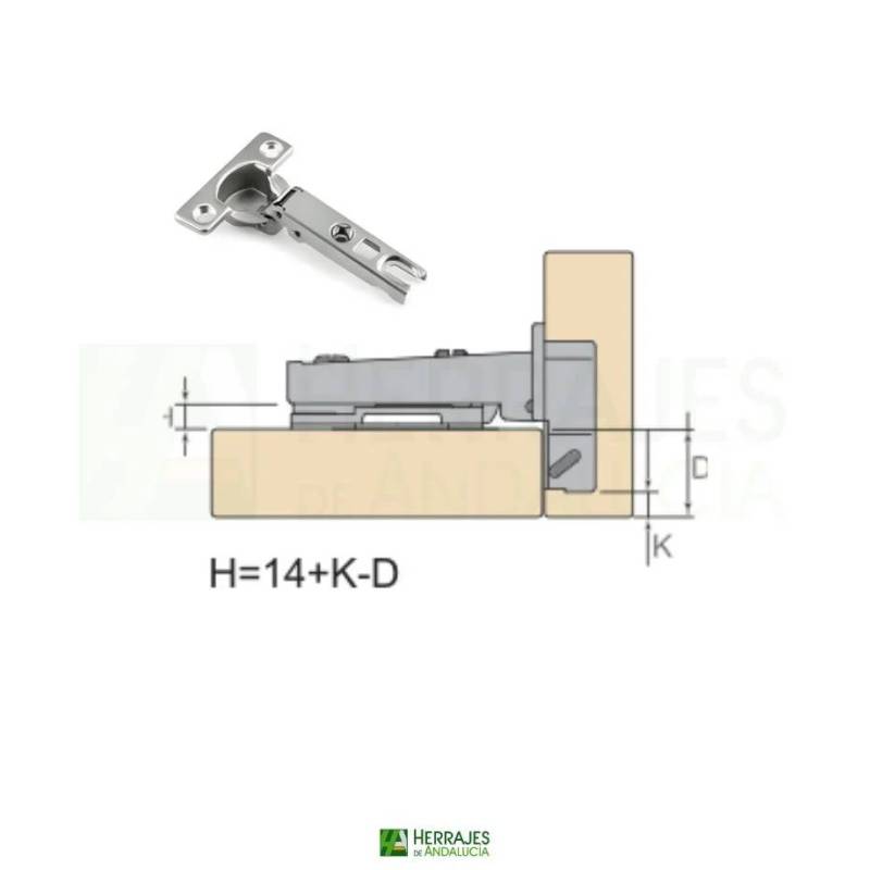 Bisagra Mini P26 Slide-On Recta 26 mm | Herrajes de Andalucía