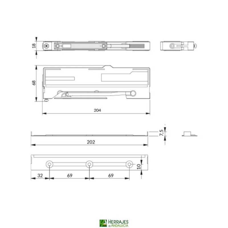 Sistema Open-Push Soft para Bisagras | Herrajes de Andalucía