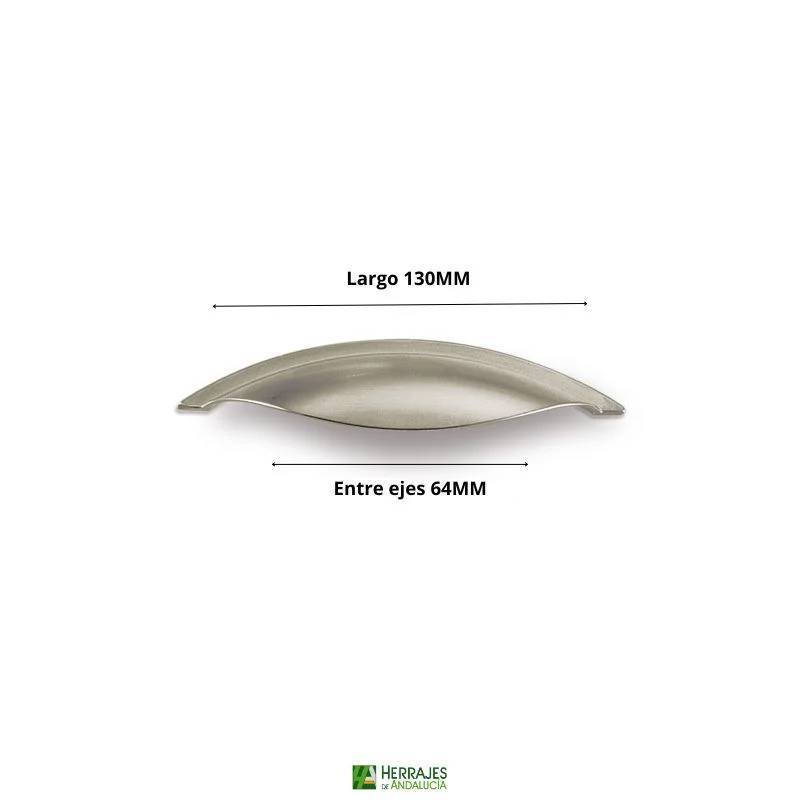 Tirador Concha 130 mm Ejes 64 mm | Herrajes de Andalucía