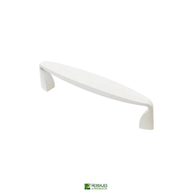 Tirador Elbow Blanco Mate 128 mm | Herrajes de Andalucía