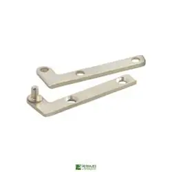 Juego Bisagra Pivotante para muebles Forma L latonada | Herrajes de Andalucía
