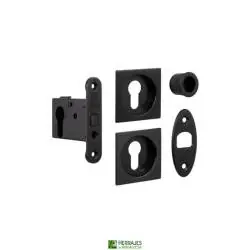 Kit cierre puerta corredera 103 negro | Herrajes de Andalucía