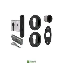 Kit Cierre Corredera 104 Negro | Herrajes de Andalucía