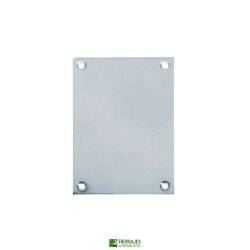 Placa limpieza sin bocallave niquelada 100x70 mm | Herrajes de Andalucía