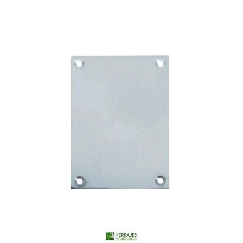 Placa limpieza sin bocallave niquelada 100x70 mm | Herrajes de Andalucía