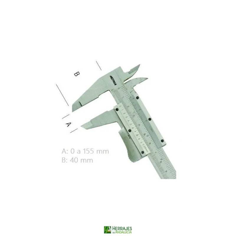Calibre Acero Inoxidable 160 mm con Caja | Herrajes de Andalucía
