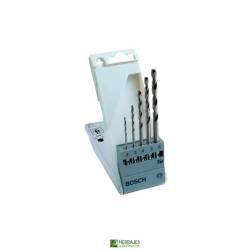 Estuche 5 Brocas Bosch Madera HSS Ø2-6 | Herrajes de Andalucía