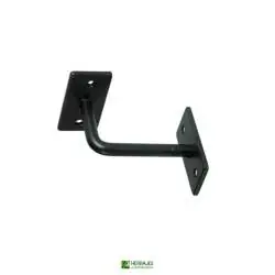 Soporte pasamanos negro 73210 67x67 mm | Herrajes de Andalucía