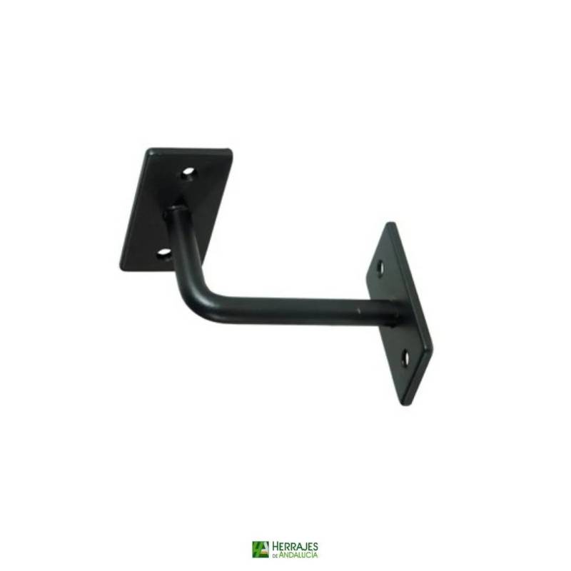 Soporte pasamanos negro 73210 67x67 mm | Herrajes de Andalucía