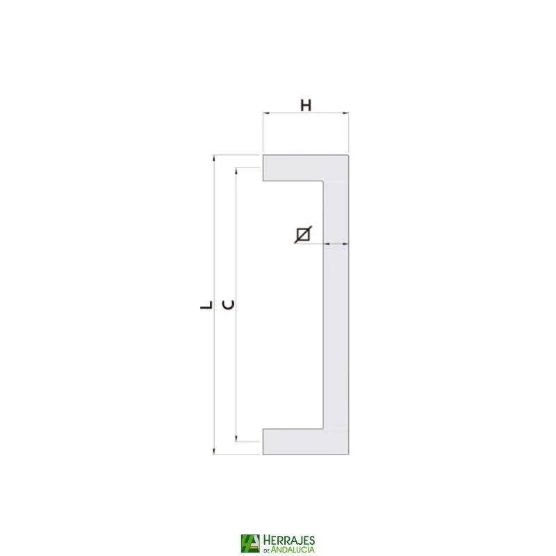 Manillón Quirón Inox 304 150 mm | Herrajes de Andalucía