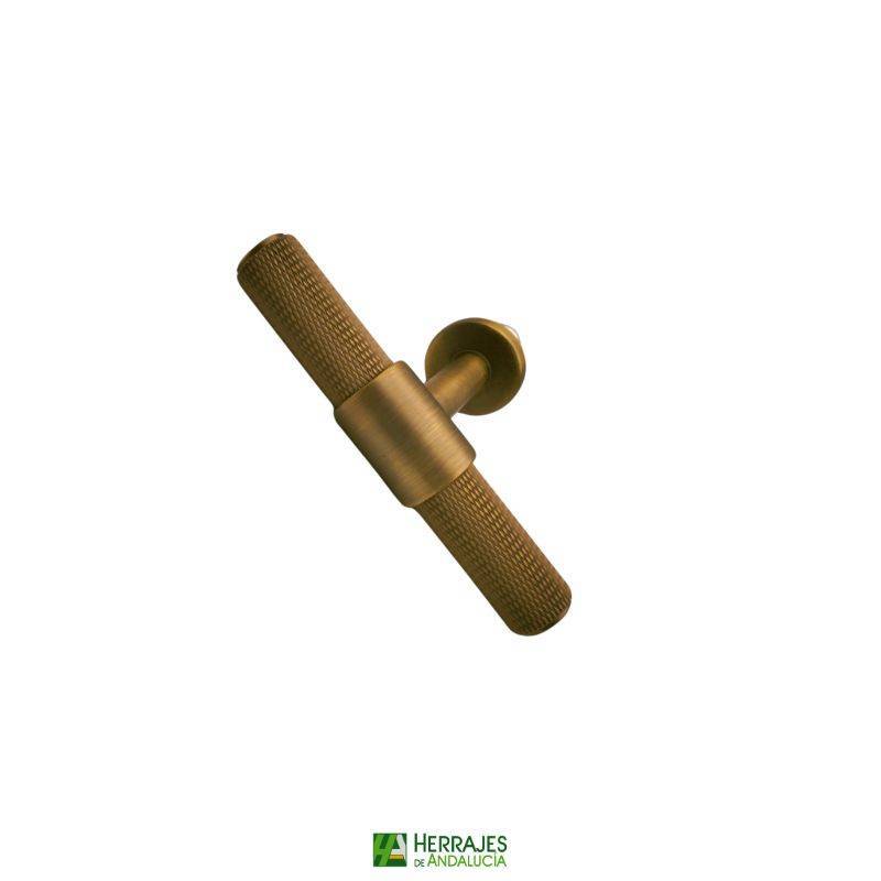 Pomo ROMBO cuero satinado 95×54 mm | Herrajes de Andalucía