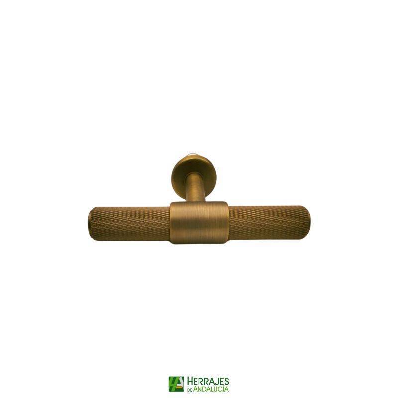 Pomo ROMBO cuero satinado 95×54 mm | Herrajes de Andalucía