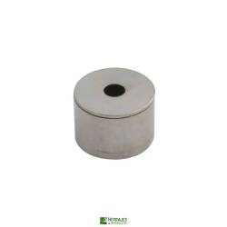 Soporte tubo casquillo Ø12mm níquel | Herrajes de Andalucía