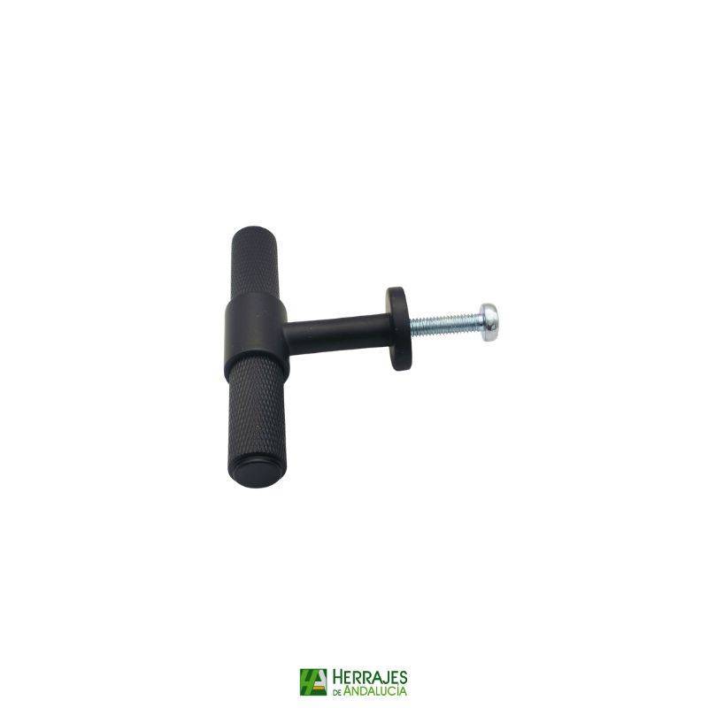 Pomo ROMBO negro 95×54 mm | Herrajes de Andalucía