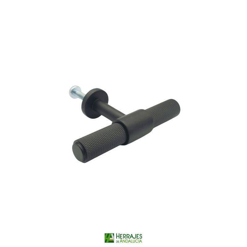 Pomo ROMBO negro 95×54 mm | Herrajes de Andalucía