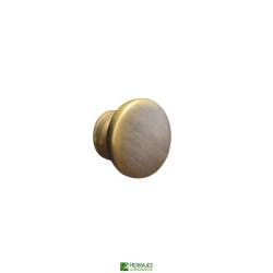 : Pomo chato Ø28 mm zamak cuero | Herrajes de Andalucía