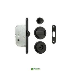 Kit puerta corredera negro | Herrajes de Andalucía