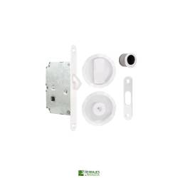 Kit puerta corredera F16 blanco 50 mm | Herrajes de Andalucía