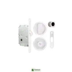 Kit puerta corredera F16 blanco 50 mm | Herrajes de Andalucía