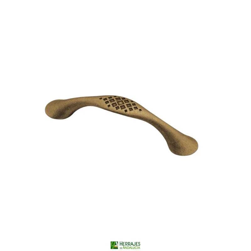 Tirador Rustic 96 mm bronce | Herrajes de Andalucía