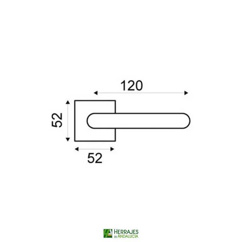 Manivela Elisa 120x52mm Niquelado | Herrajes de Andalucía