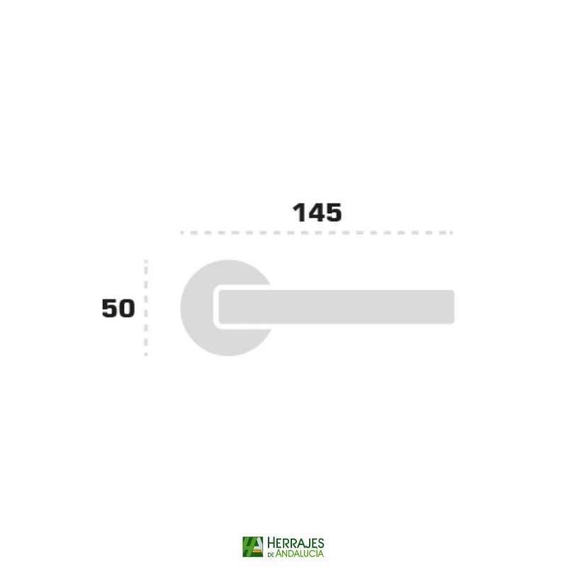 Juego manivela roseta xs grafito Inther | Herrajes de Andalucía