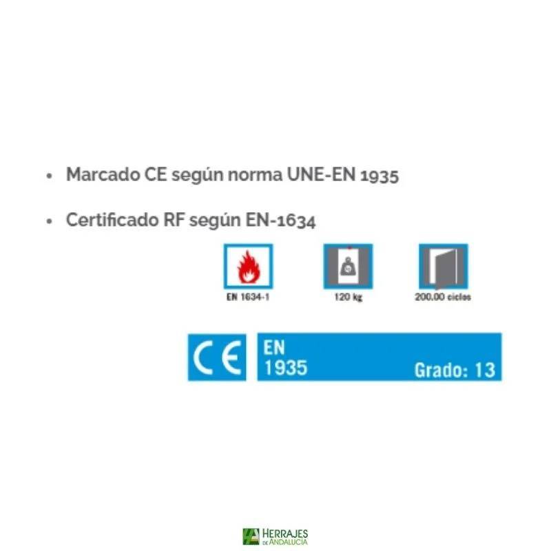 Bisagra Inther 1286 CRC 120 kg inoxidable | Herrajes de Andalucía