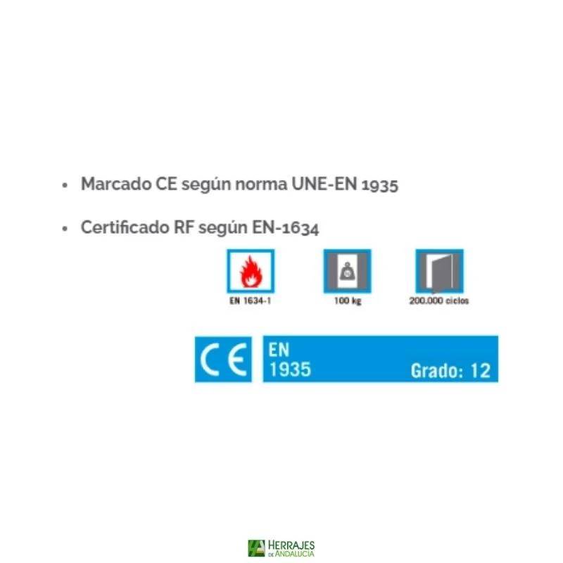 Bisagra 9065 CRC 120 kg RF izquierda | Herrajes de Andalucía