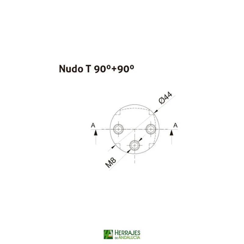 Nudo Conector 90º WPF-03 Tubo 25 mm | Herrajes de Andalucía
